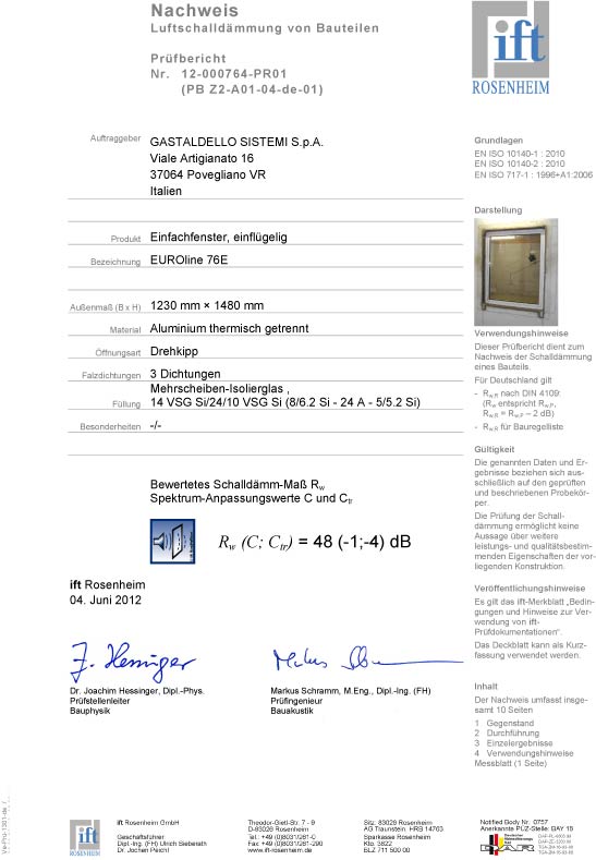 New Acoustic Certification